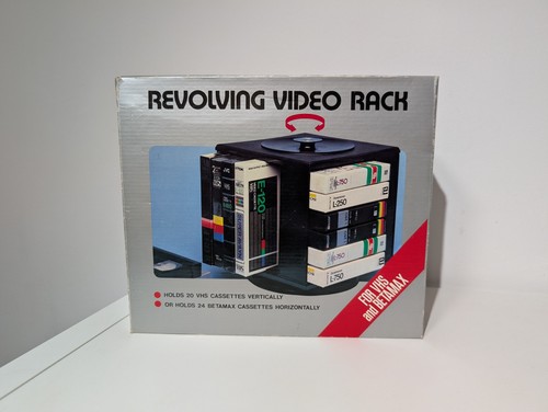 Revolving video rack for - video,