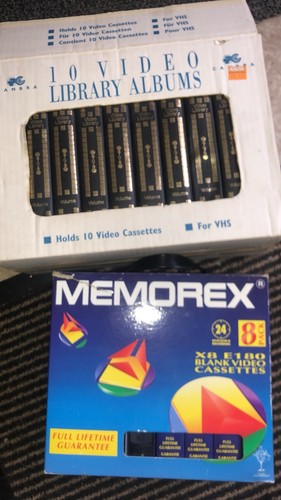 Vintage vhs video tape storage - vhs,
