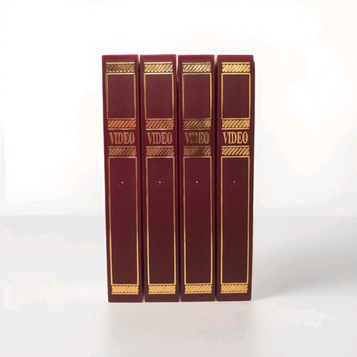 Dark red vhs - red, book